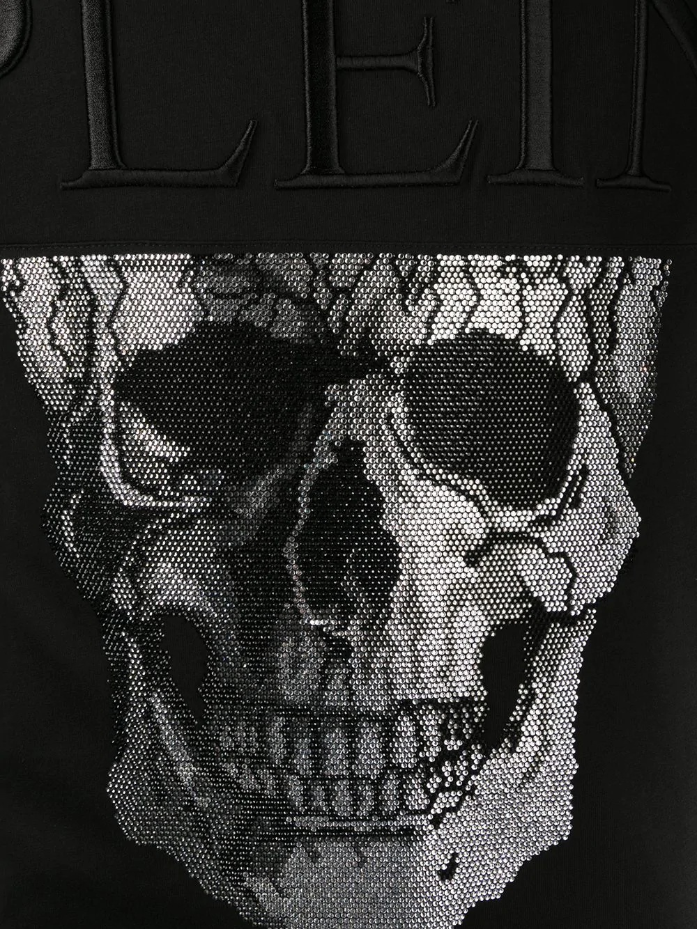 metallic skull T-shirt - 6