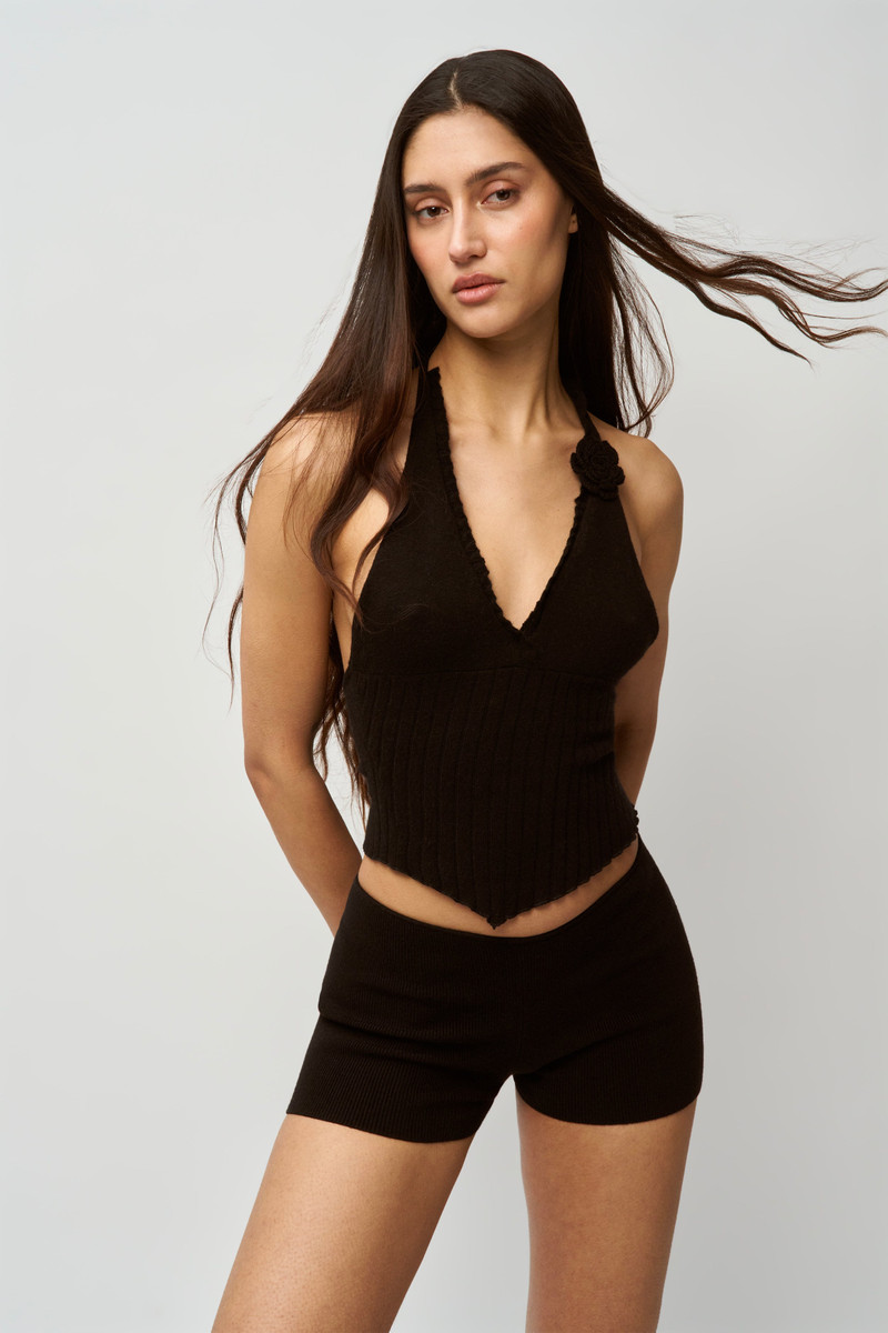 GUIZIO RIB KNIT HOT SHORT outlook