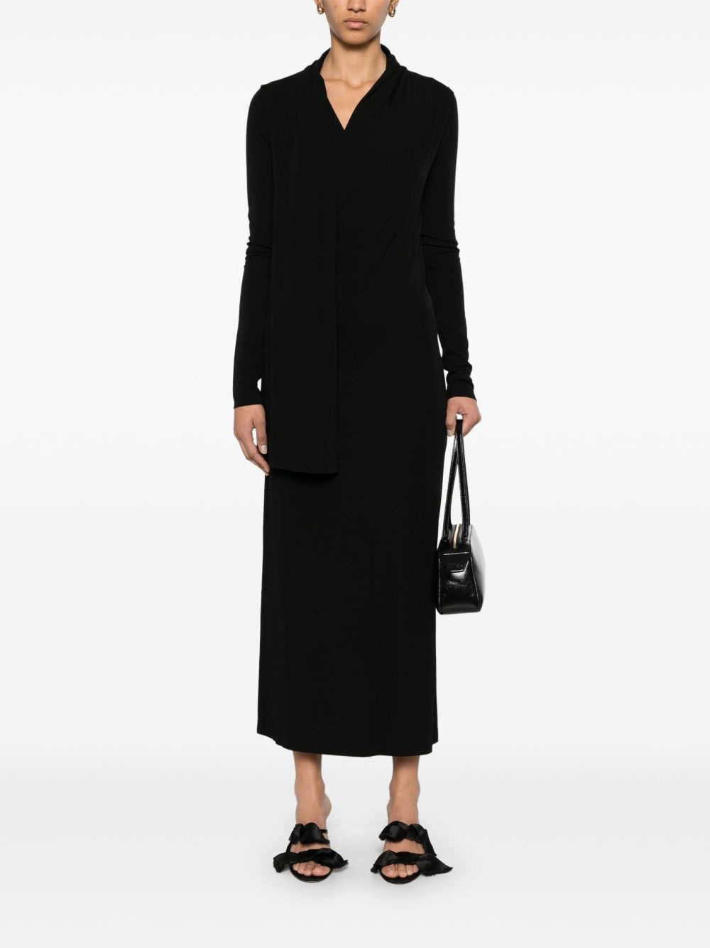 overlapped jersey dress - 2