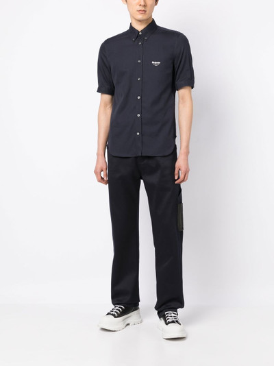 Alexander McQueen embroidered-logo straight-leg trousers outlook
