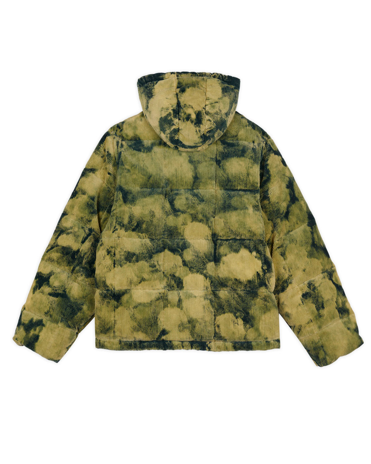 Bleach Dyed Dimension Puffer Jacket - Olive - 3
