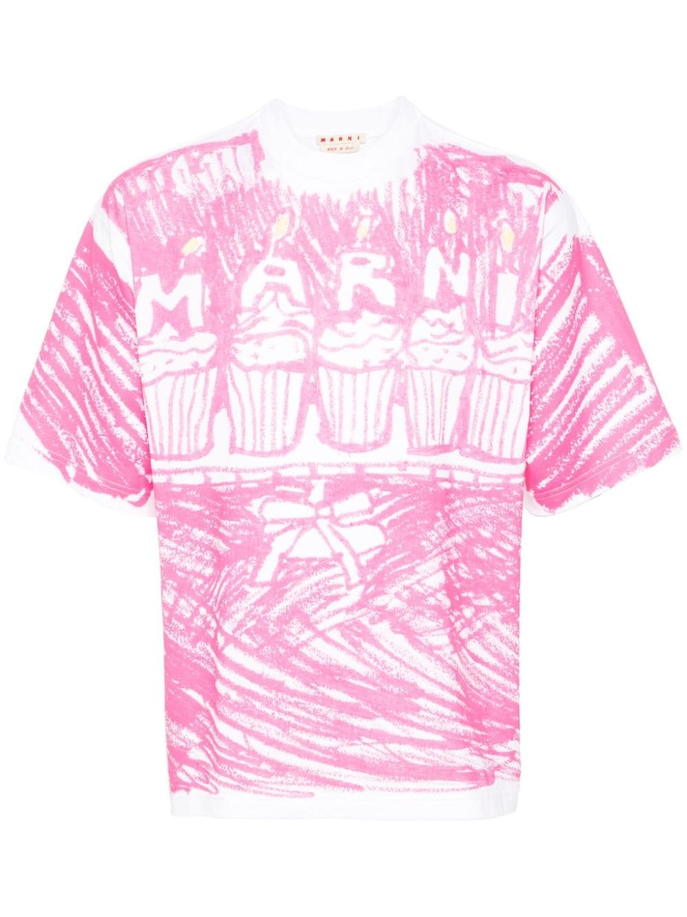 cake-print jersey T-shirt - 1