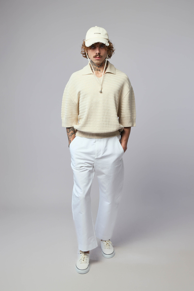 JACQUEMUS Le Polo Maille Chevron outlook