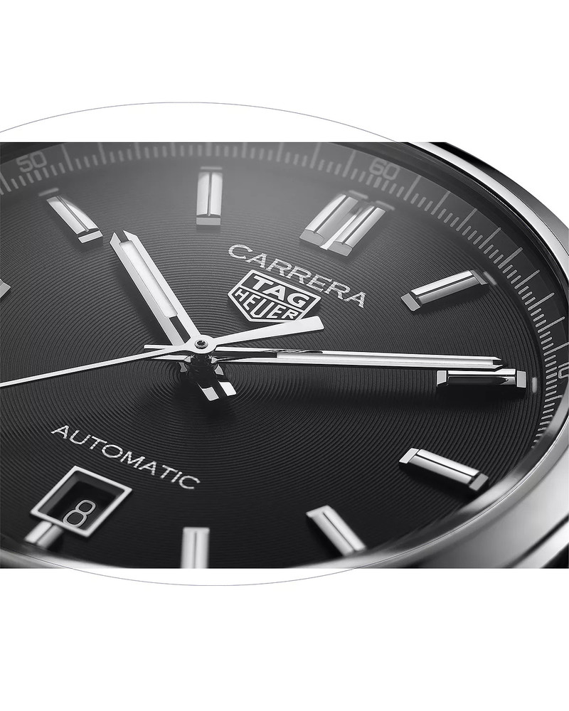 Carrera 스테인리스 & 까만 다이얼 자동적인 39MM 팔찌 시계 3