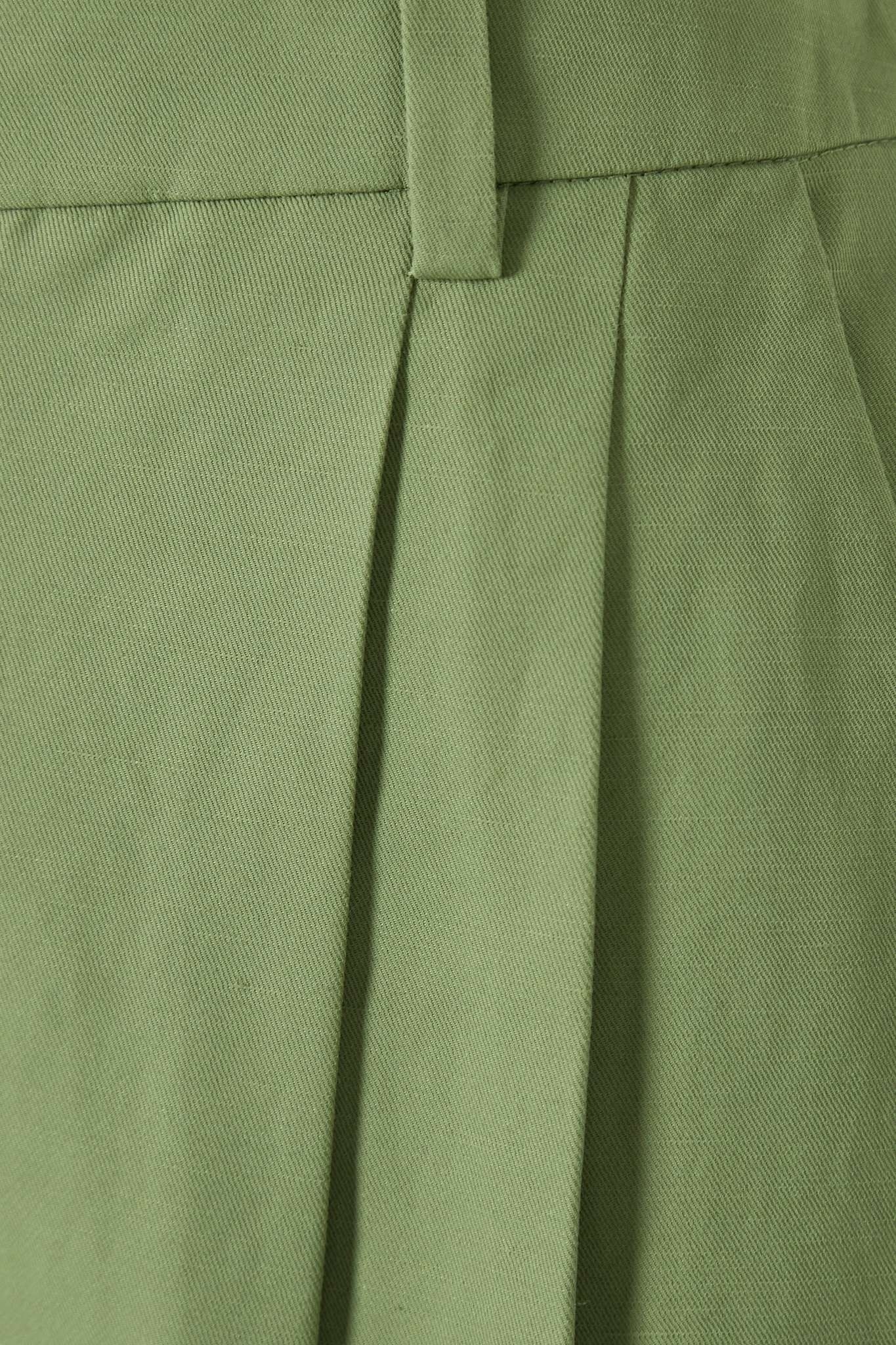 Pleated twill pants - 4