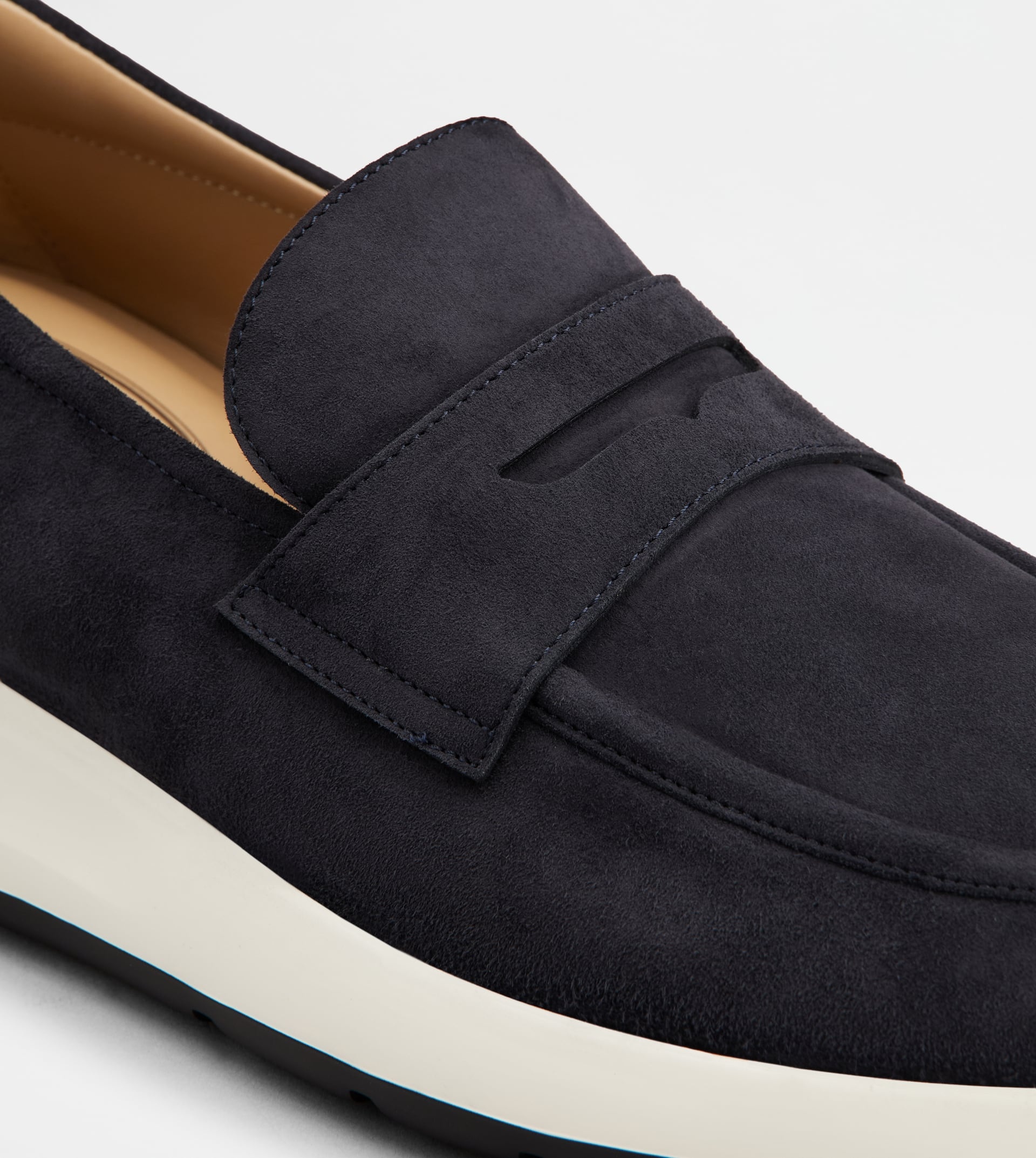 SPORTY LOAFERS IN SUEDE - BLUE - 5