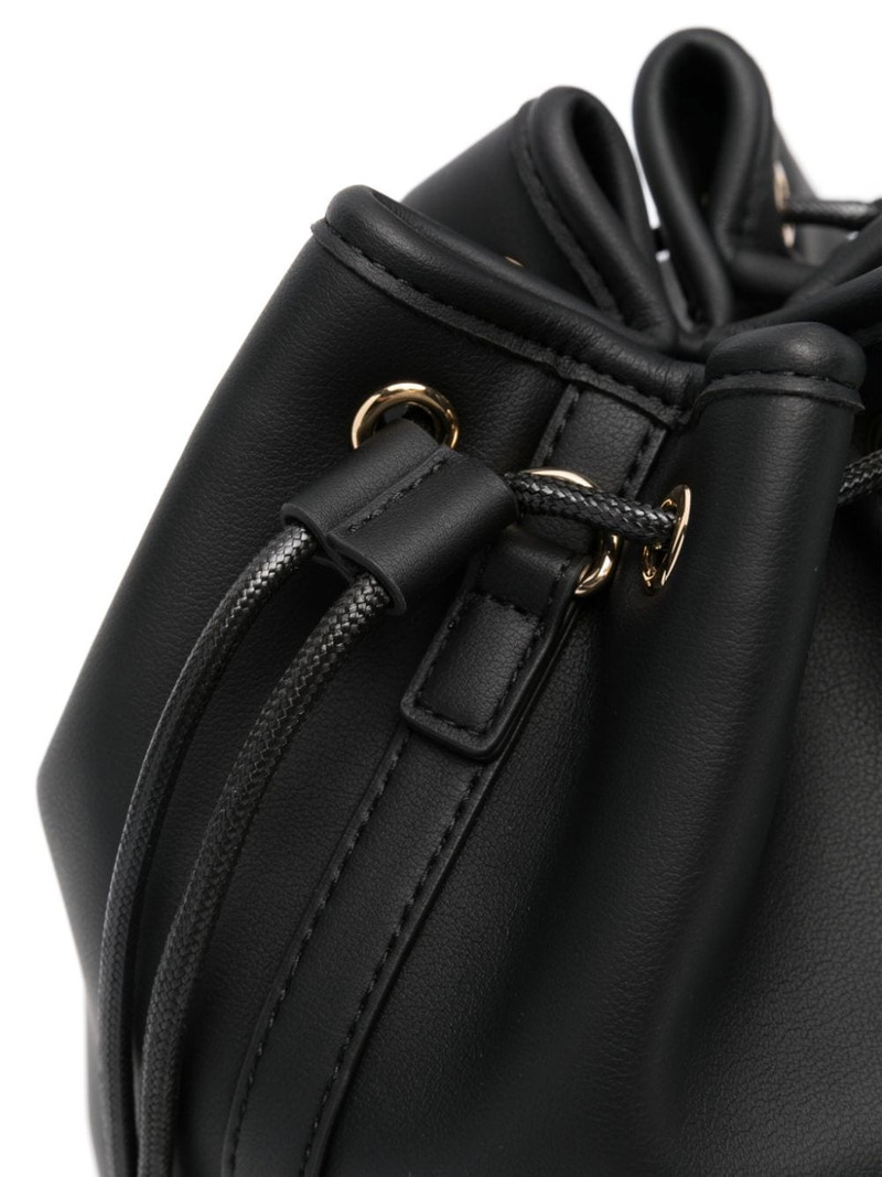 logo-lettering drawstring bucket bag 4