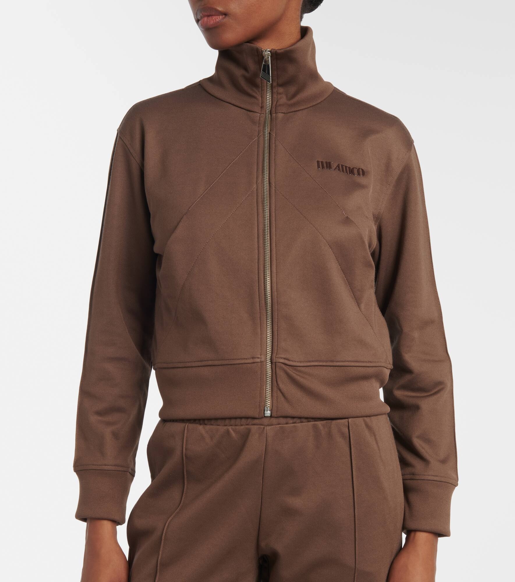 Zip-up cotton-blend fleece sweatshirt - 6