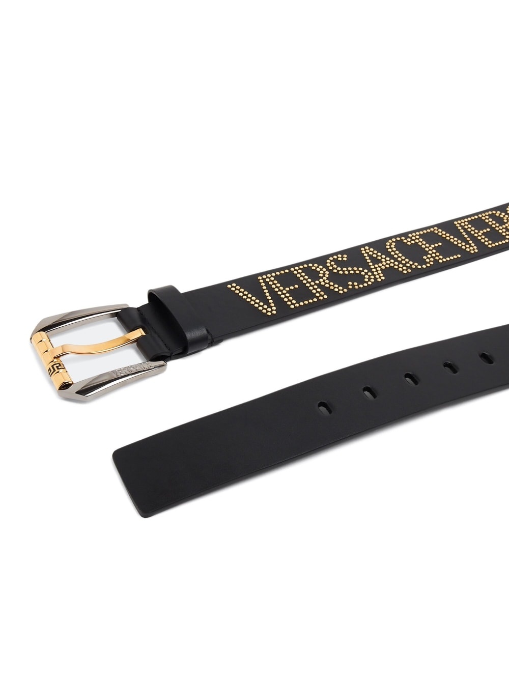 logo-studded Greca belt - 2