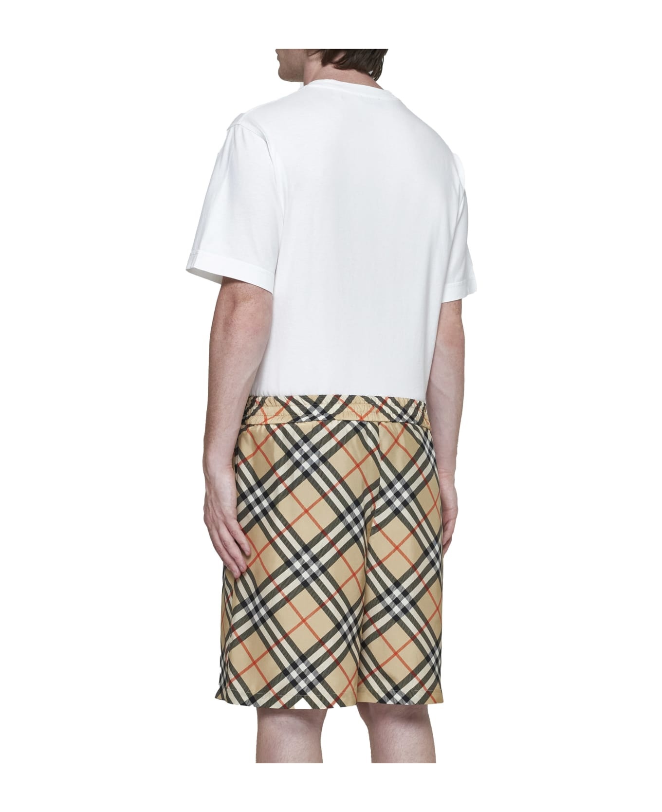 Check Print Silk Shorts - 4