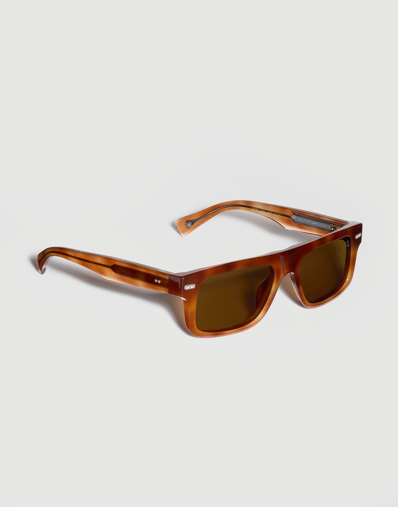 Brunello Cucinelli Rectangular acetate sunglasses outlook
