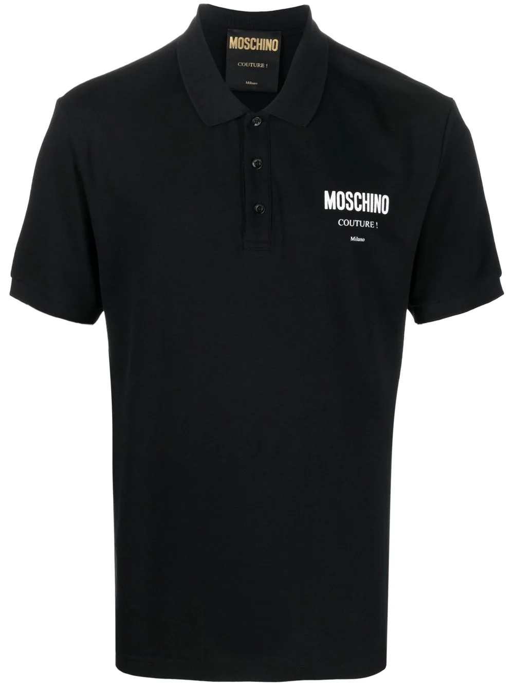 logo-print short-sleeved polo shirt - 1