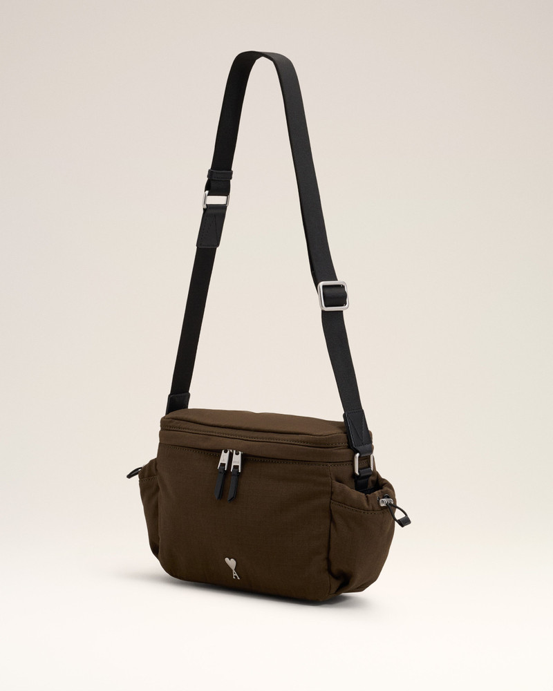 AMI Paris GREEN CANVAS AMI DE COEUR MESSENGER BAG outlook