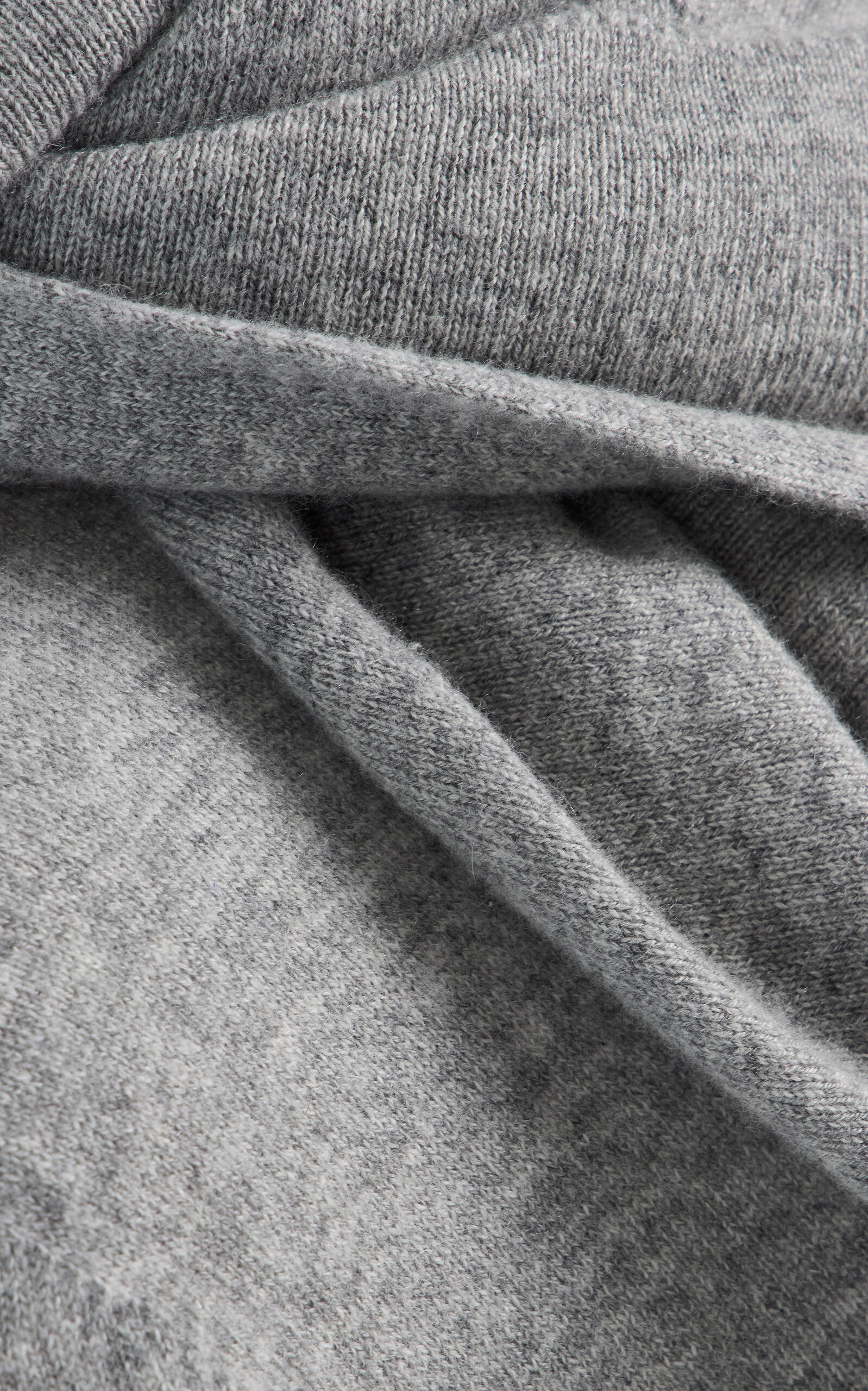 Scarf-Detailed Cashmere Sweater light grey - 5