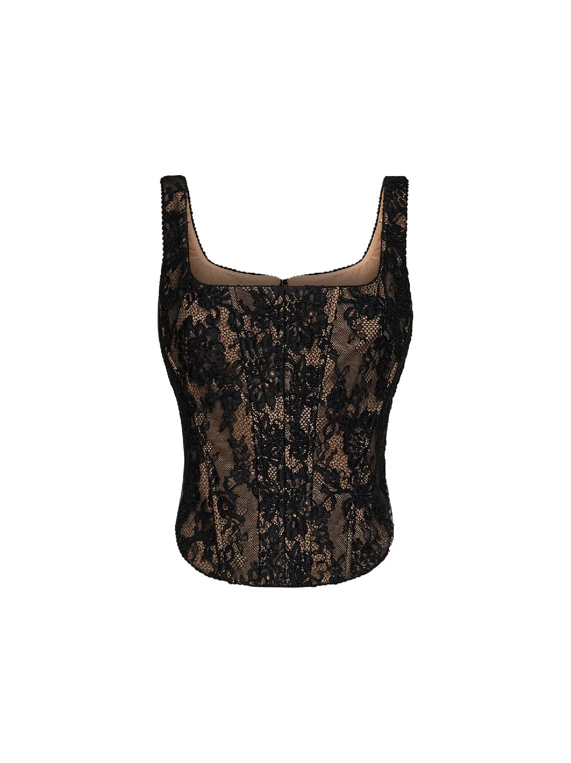 Black lace corset top - 1