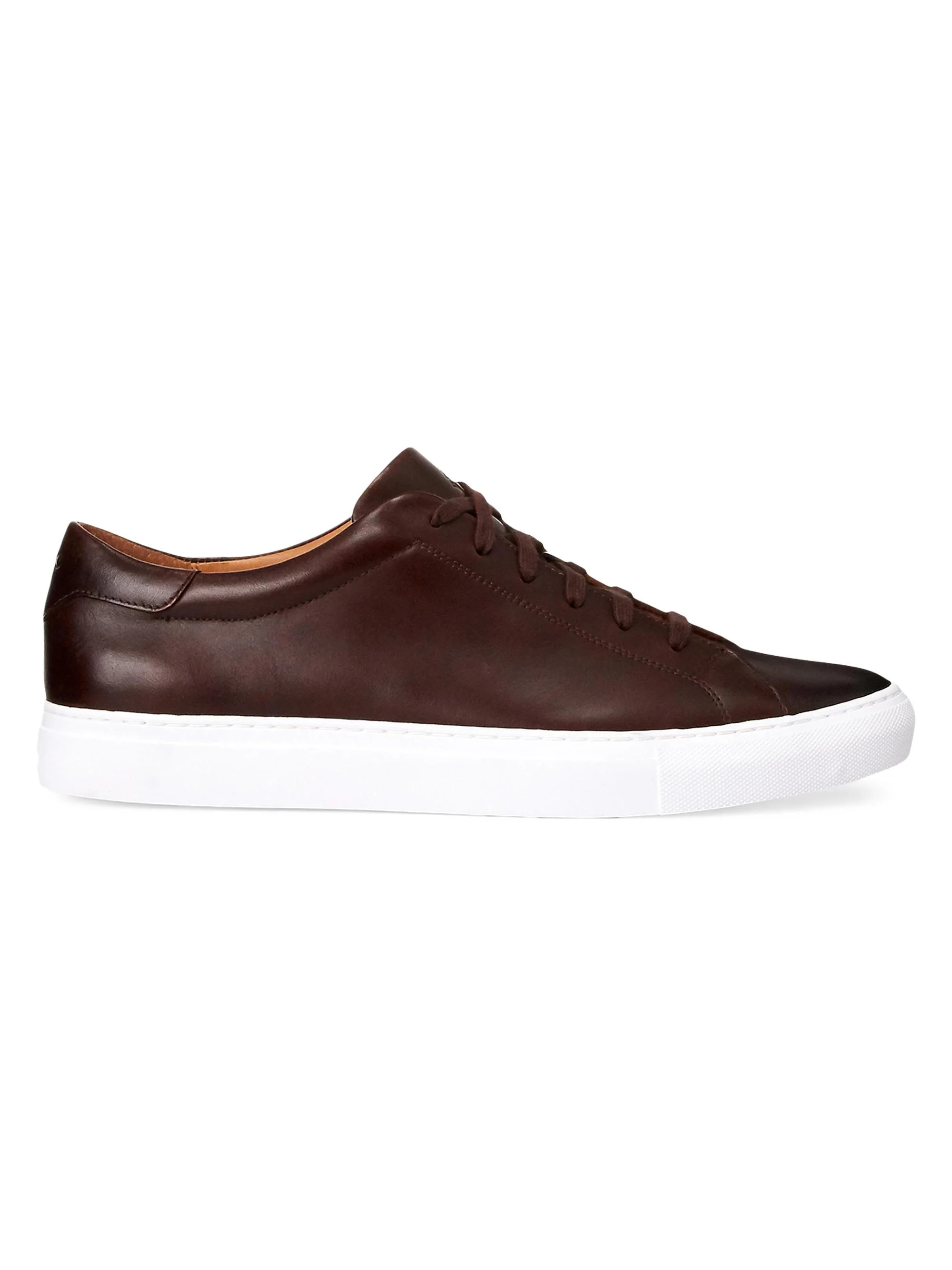 Men's Jermain II Leather Low-Top Sneakers - Polo Brown - 1