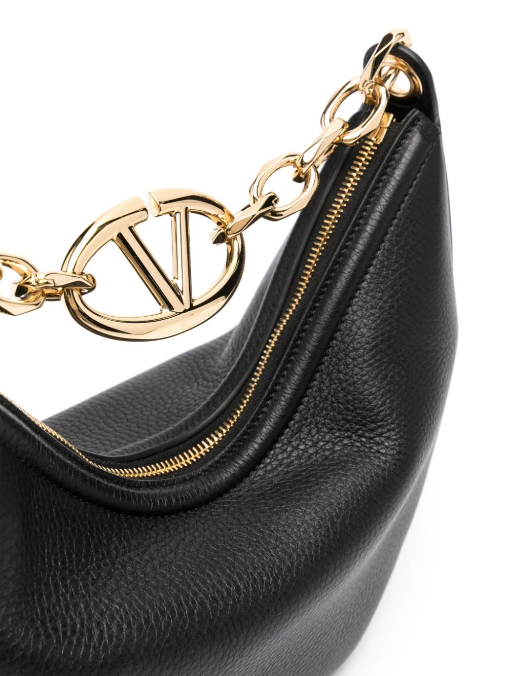 small VLogo leather bag - 4