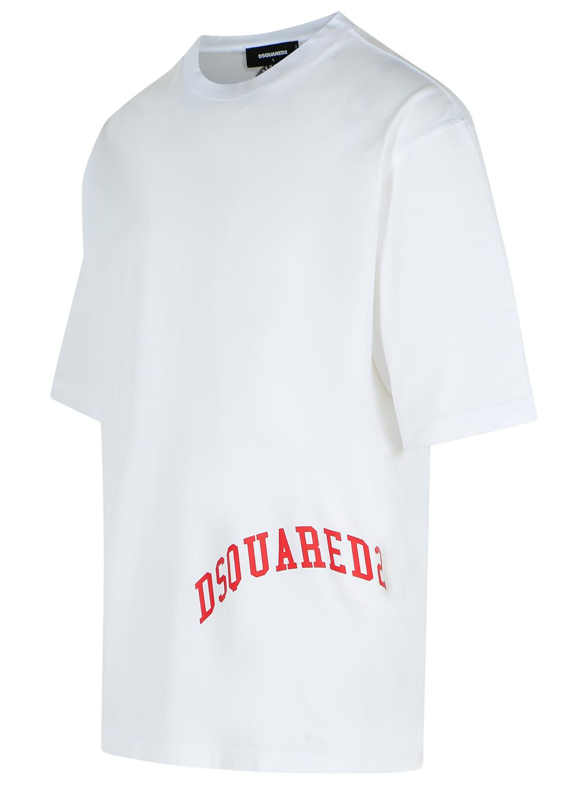 Dsquared2 White Cotton T-Shirt Men - 2