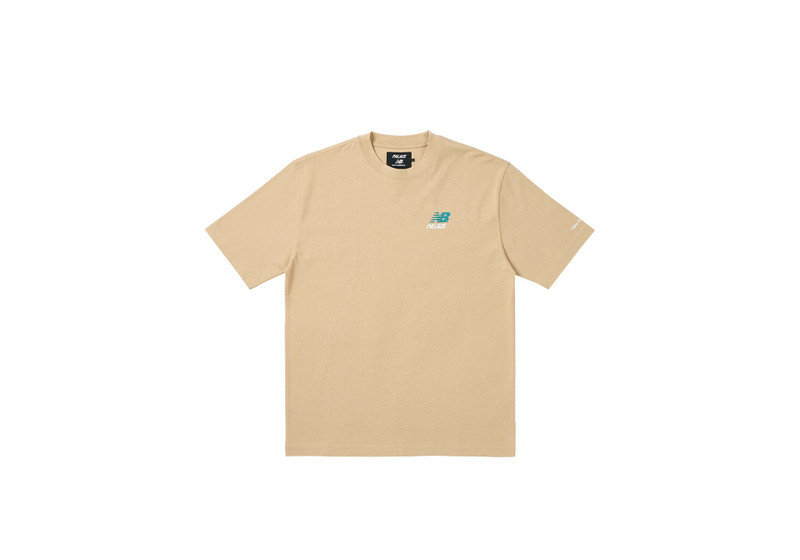 PALACE NEW BALANCE LOGO T-SHIRT TAN - 1