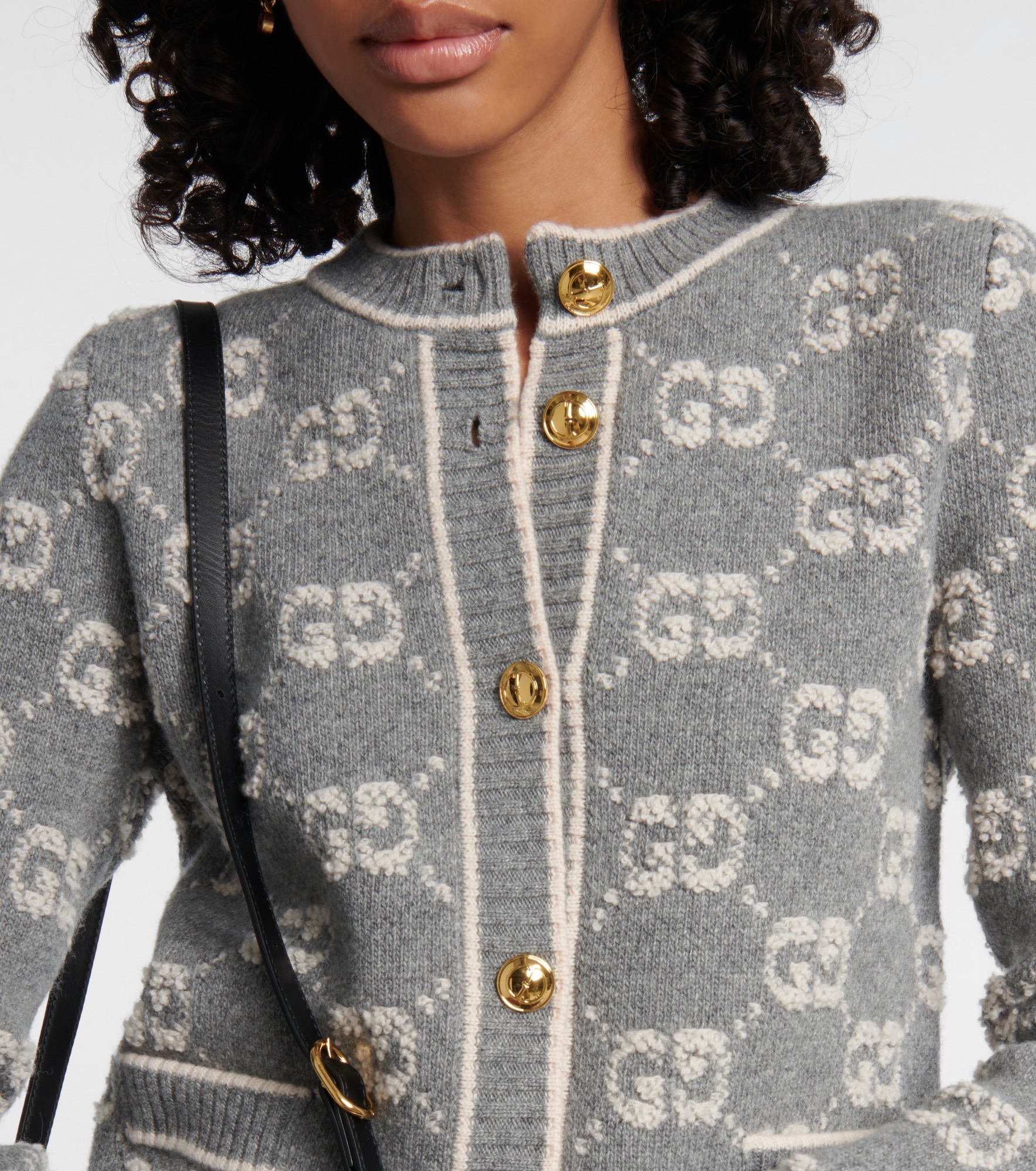 GG wool bouclé jacquard cardigan - 4