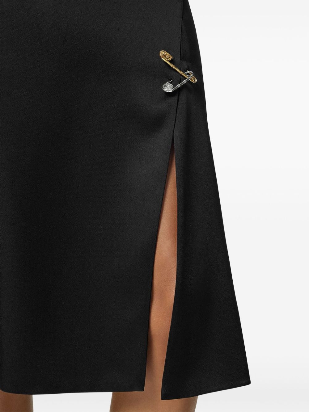 Medusa Safety Pin-detail midi skirt - 5