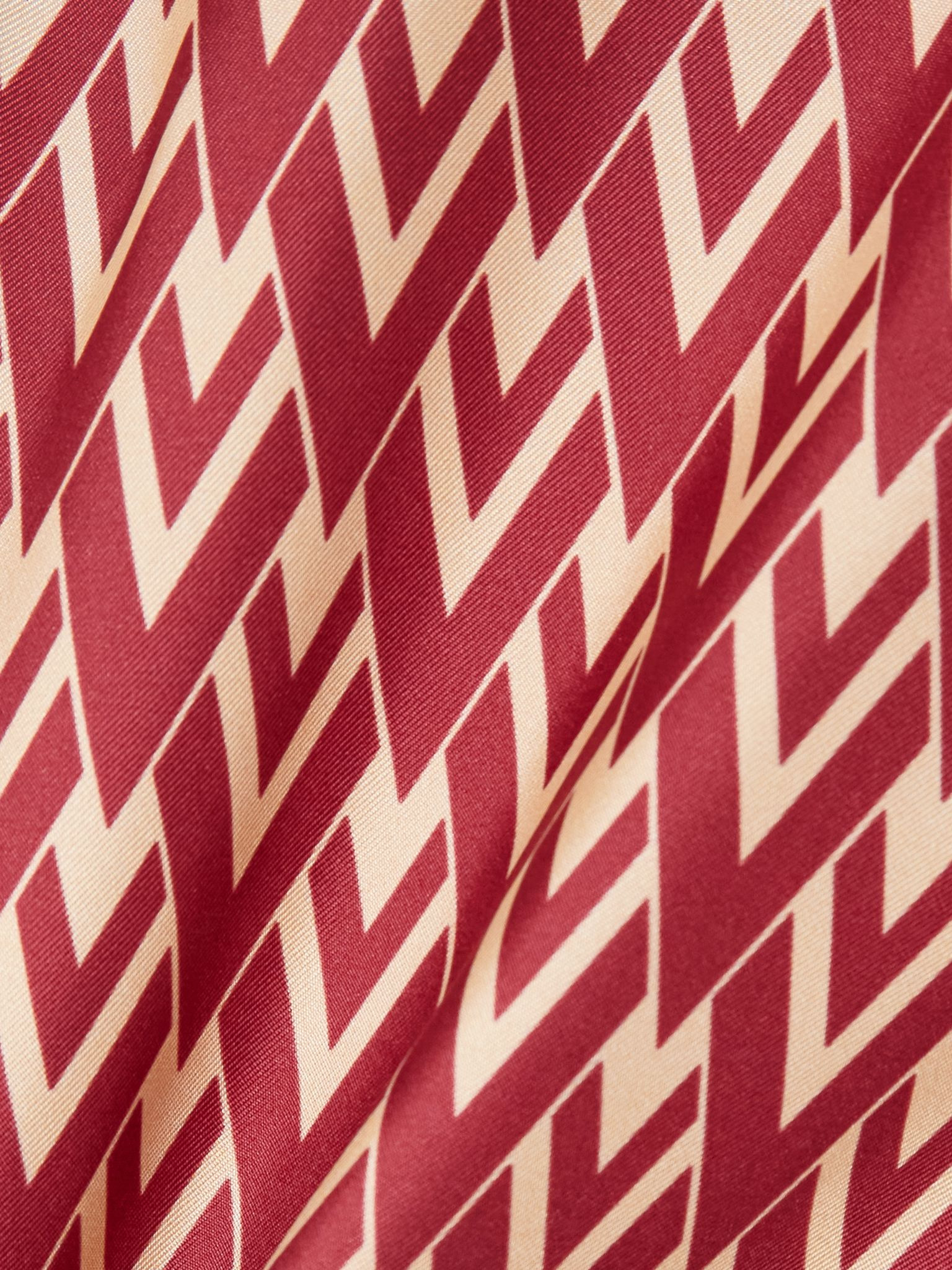 Printed silk-twill shirt Red - 5