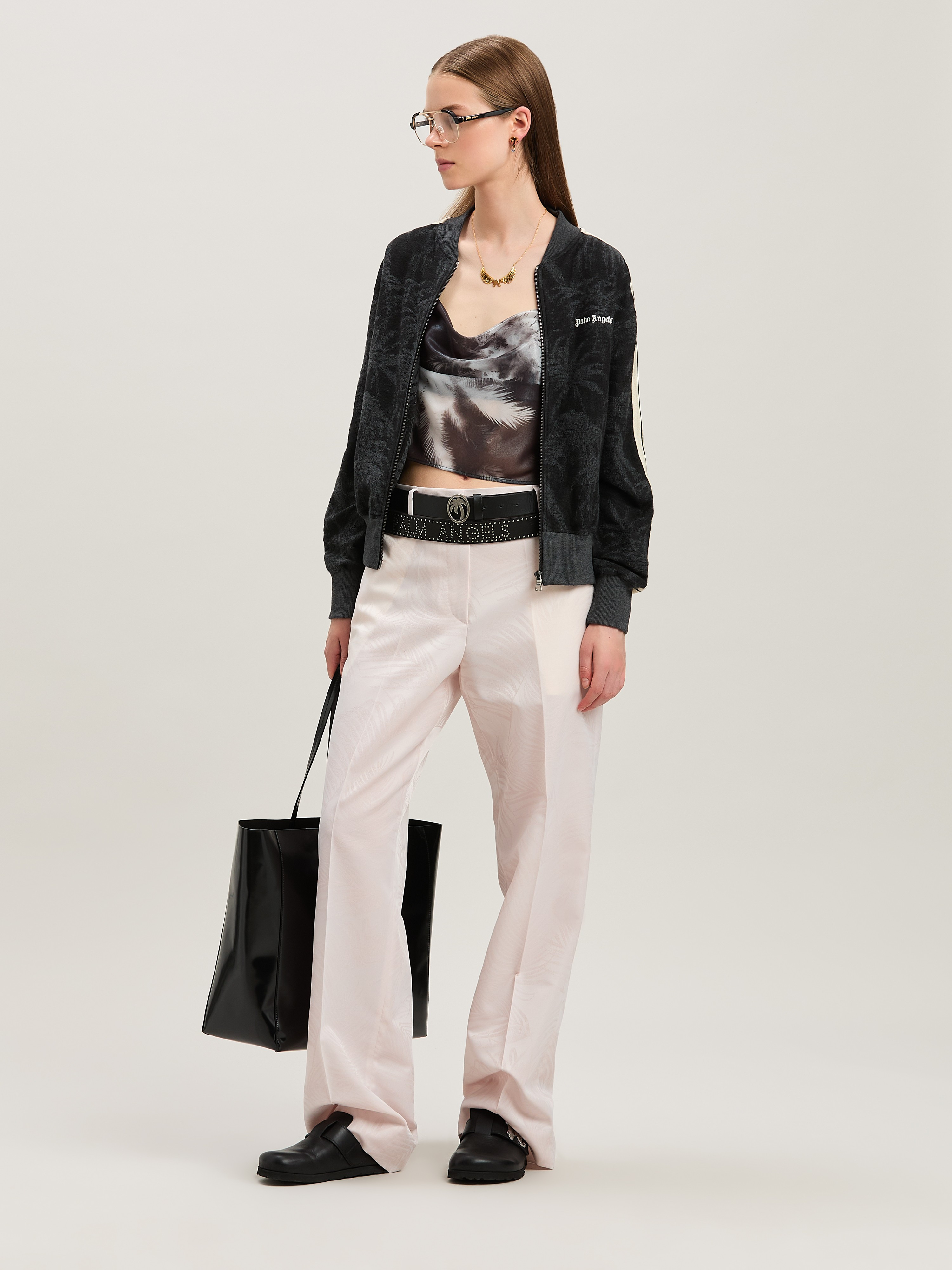 Jacquared Palms Pants - 2