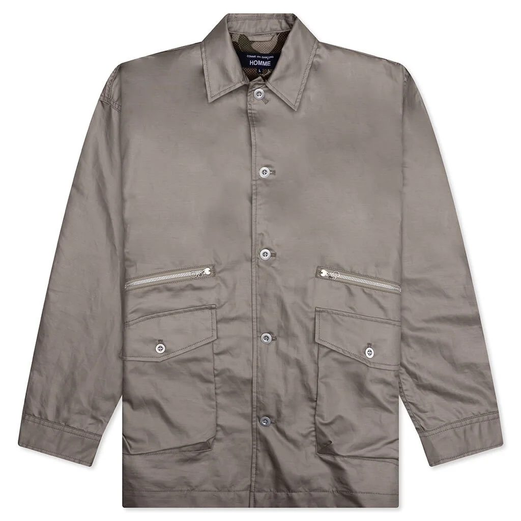 MULTI-POCKET CHORE JACKET - GREY BEIGE - 1