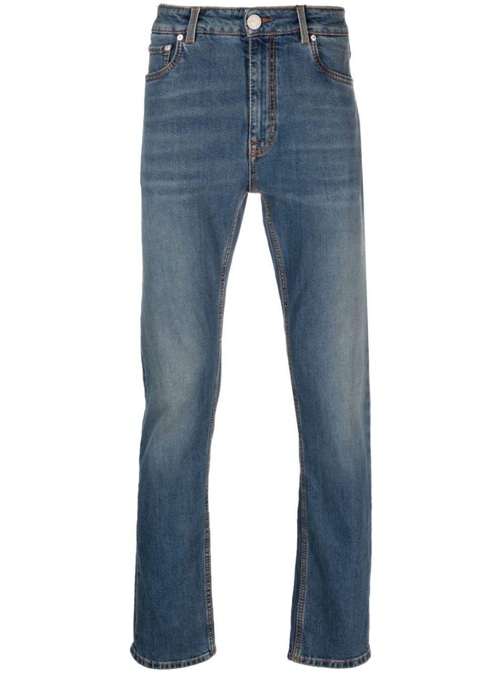 mid-rise straight-leg jeans - 1