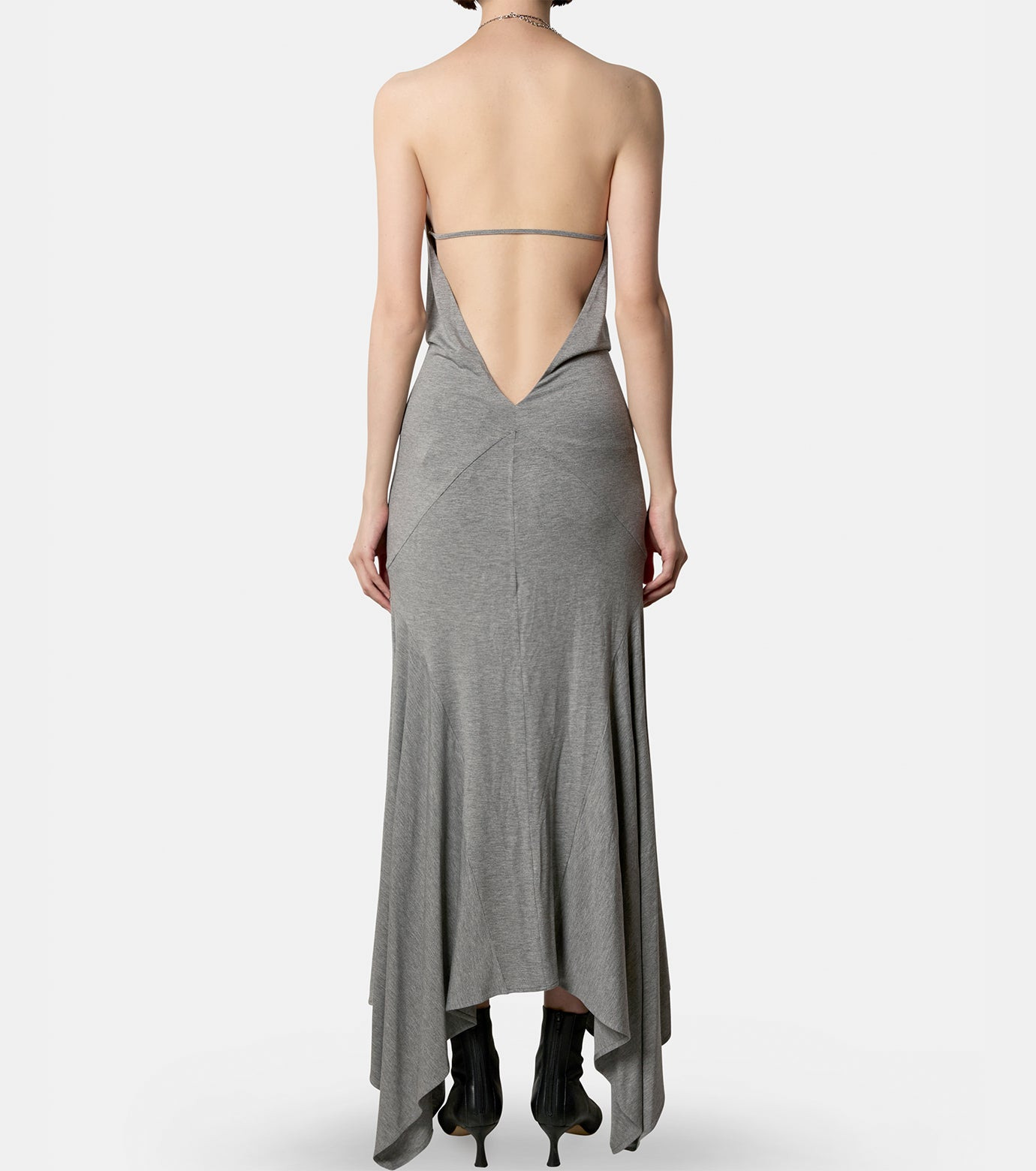 Jersey Melange Halter Dress - 3