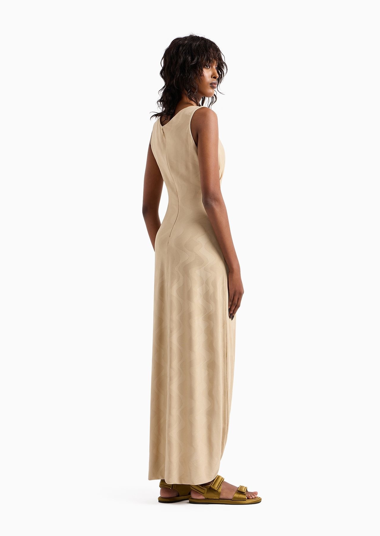 ASV jacquard stretch viscose jersey long dress - 3