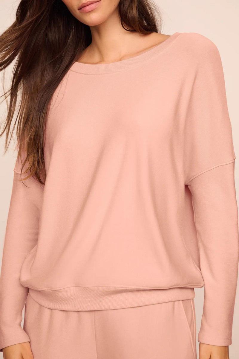 eberjey Softest Sweats Boat Neck Pullover outlook