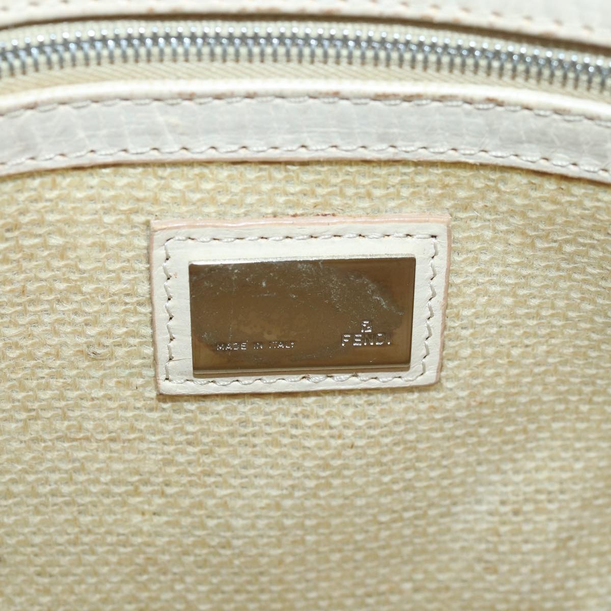 FENDI Hand Bag Vinyl Beige - 16