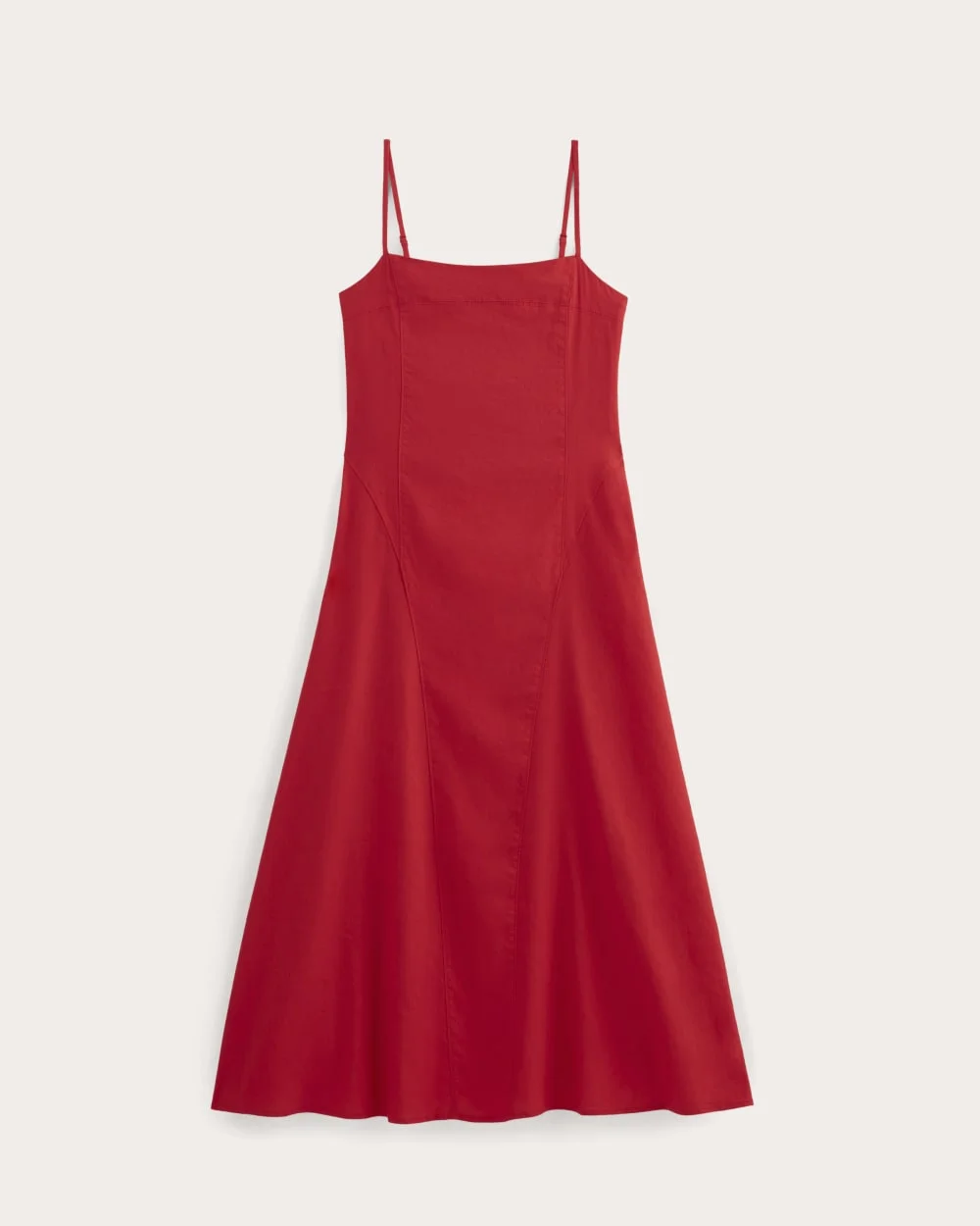 THE SEAMED DRESS IN STRETCH LINEN - 1