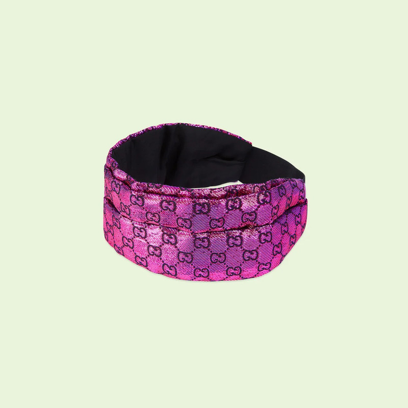 GUCCI GG lamé headband outlook