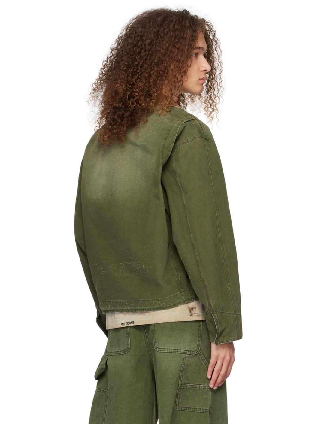 We11done Khaki Padded Bomber Jacket