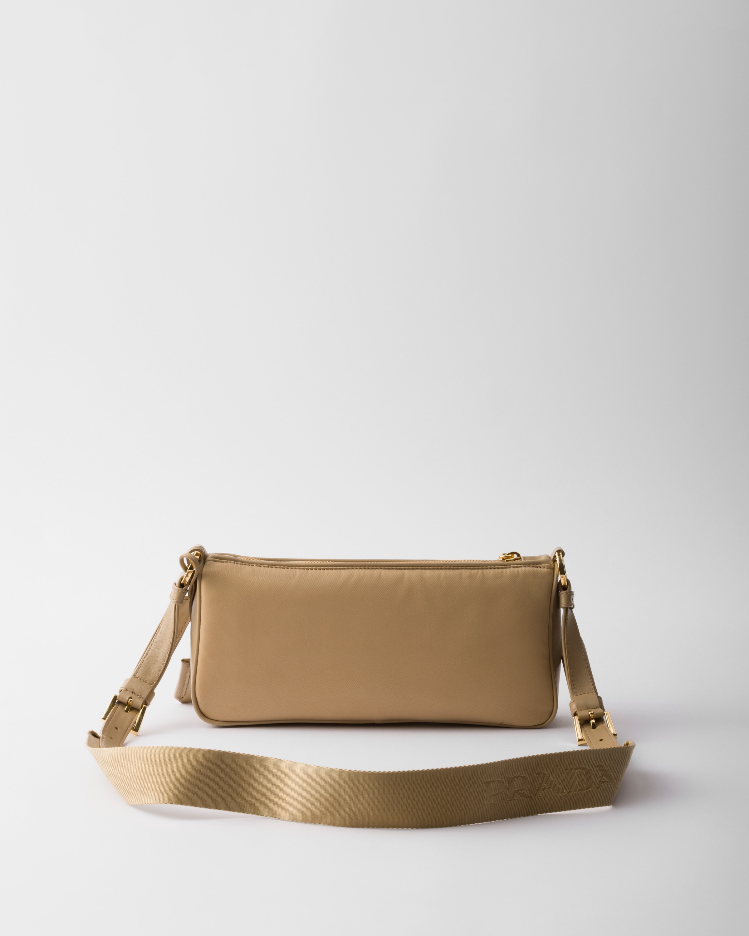 Small Re-Nylon and leather shoulder bag - 3