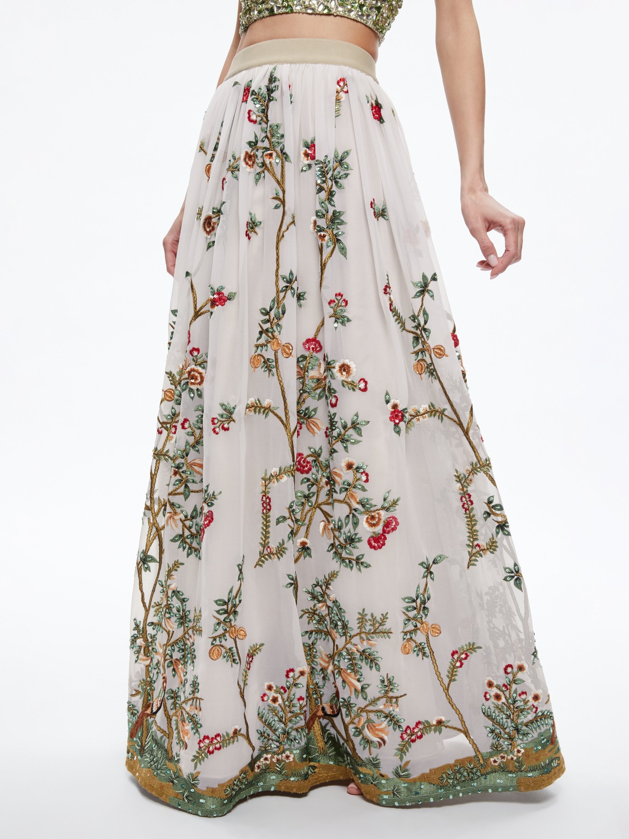 CATRINA EMBELLISHED GOWN MAXI SKIRT - 2