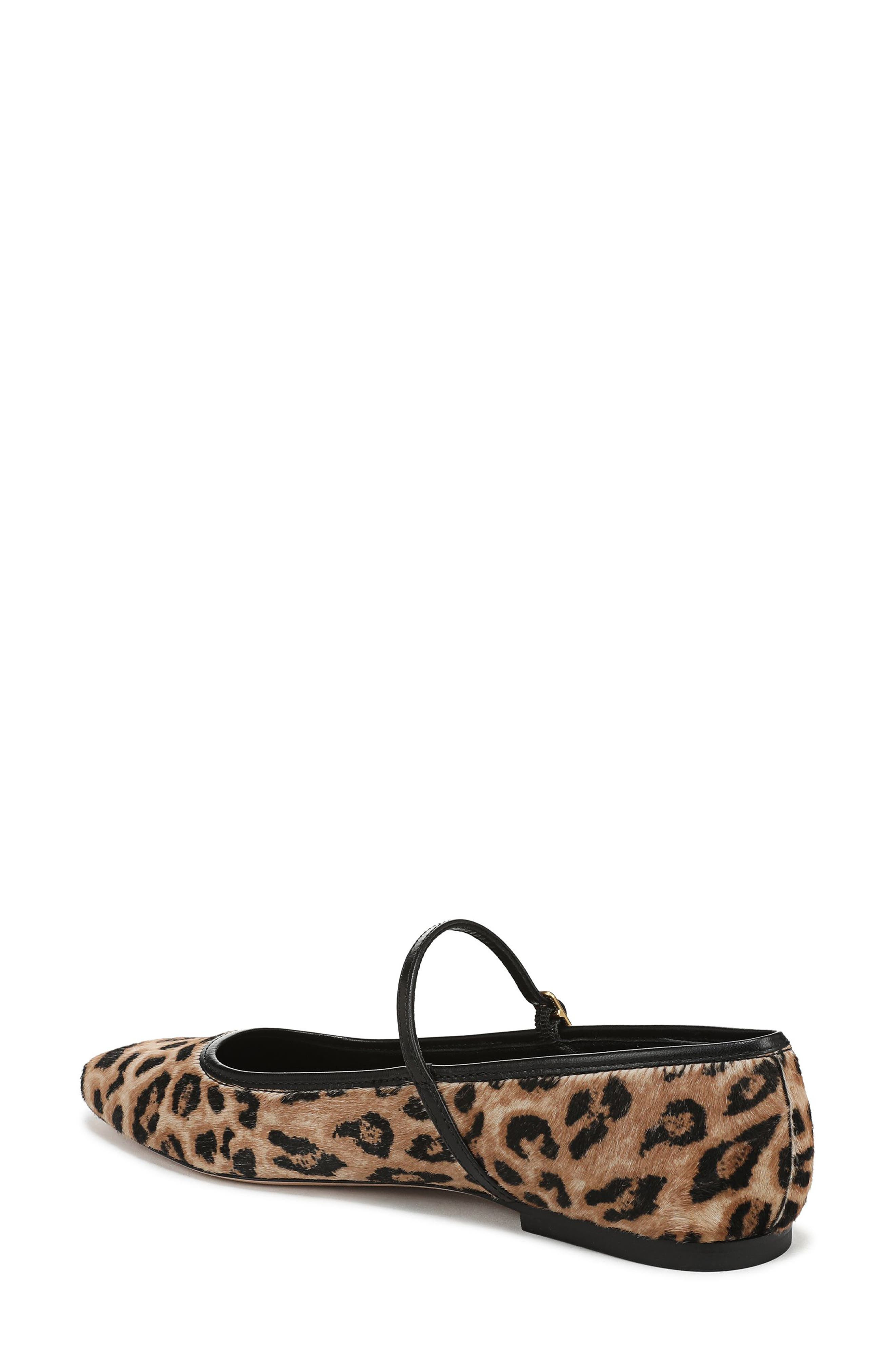 Veronica Beard Ellie Genuine Calf Hair Mary Jane Flat in Leopard/Black at Nordstrom - 2