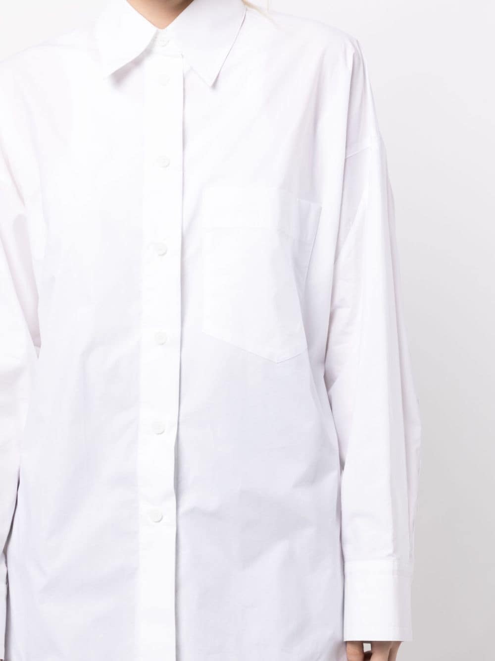 straight-point collar cotton shirt - 5