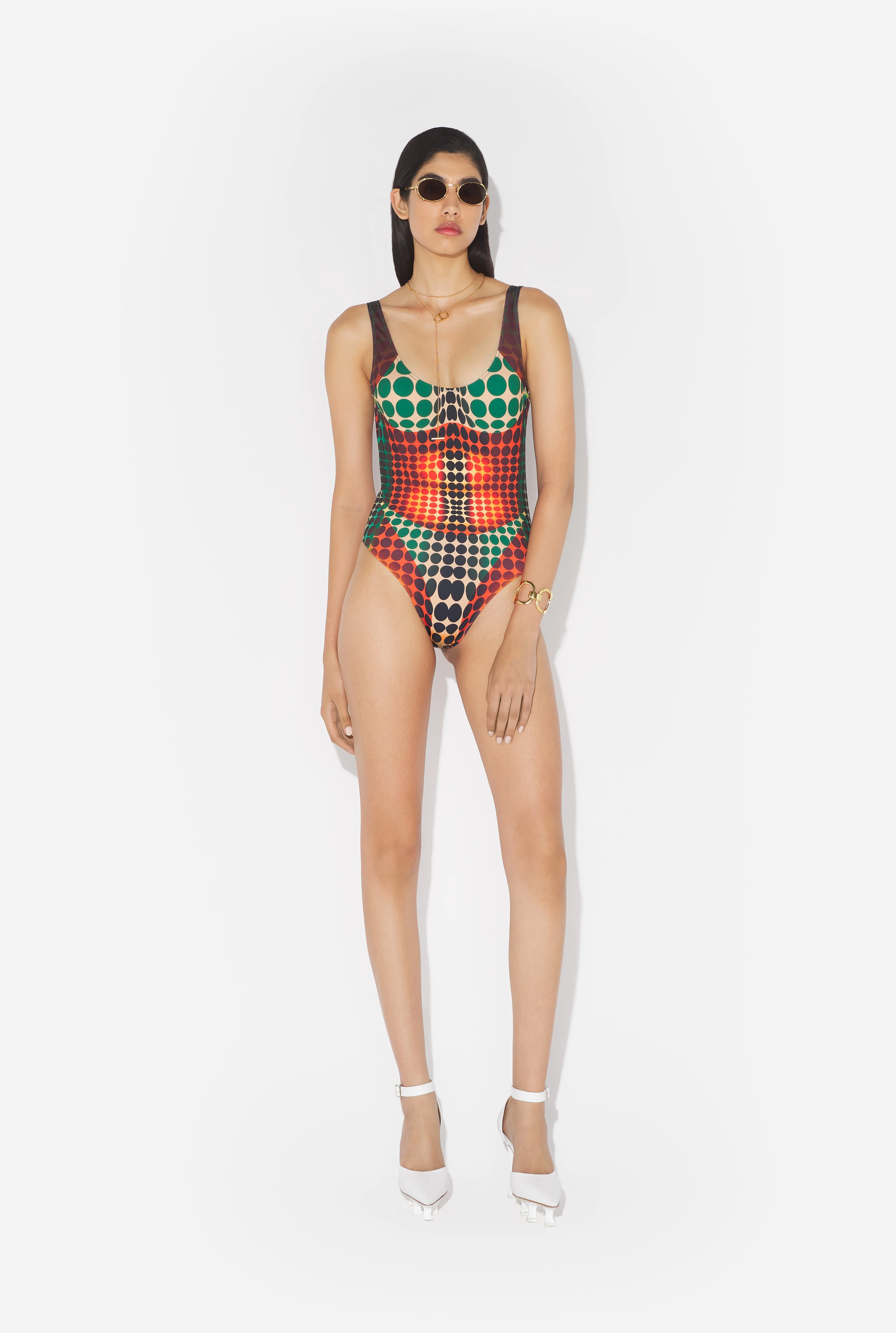 RE-EDITION - THE BROWN DOTS SWIMSUIT - 1