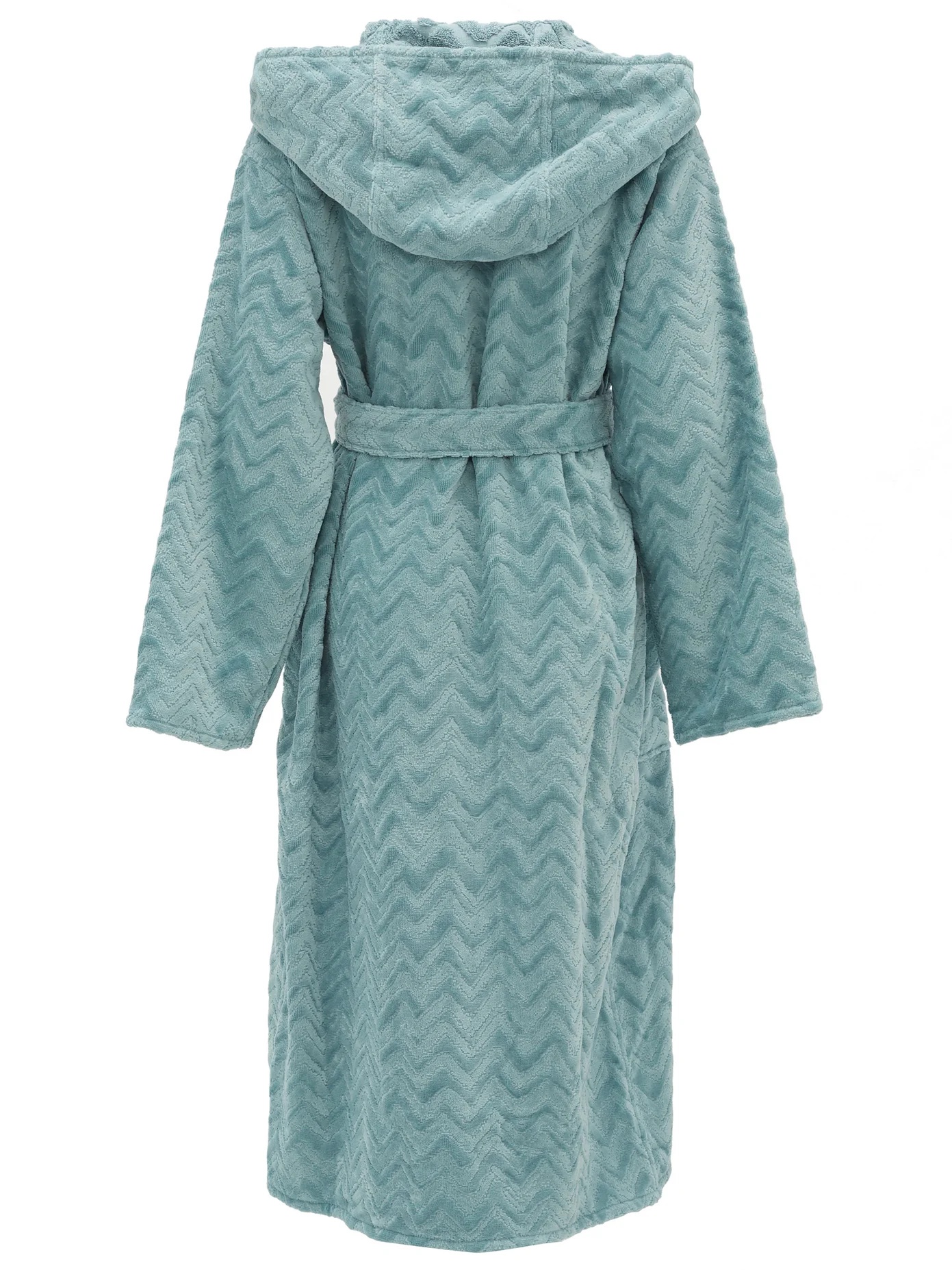 Rex zigzag hooded cotton-terry bathrobe - 5