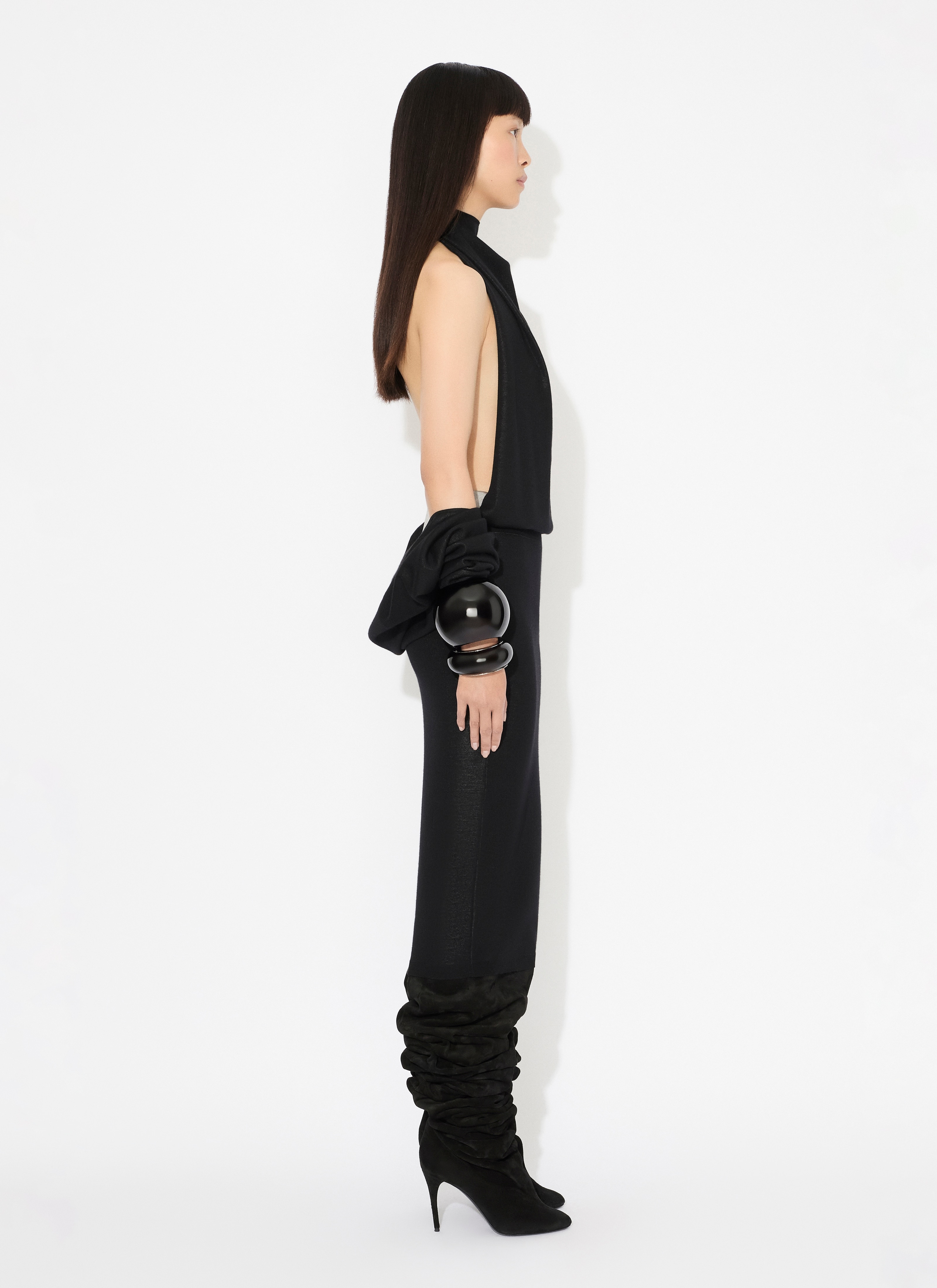 DOUBLE-FACED WOOL CARDIGAN DRESS - 4