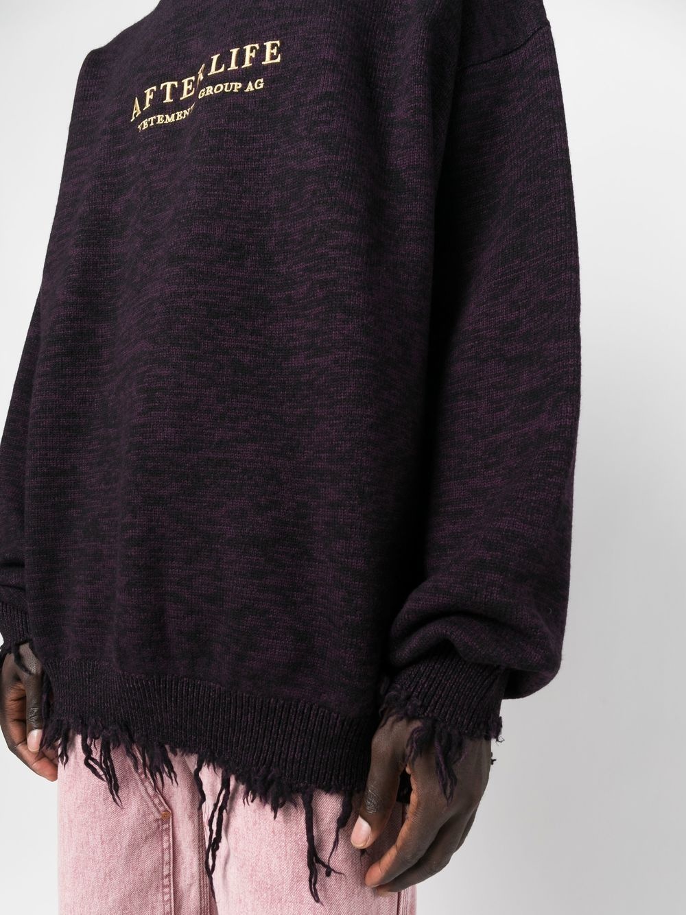 distressed logo-print sweatshirt - 5