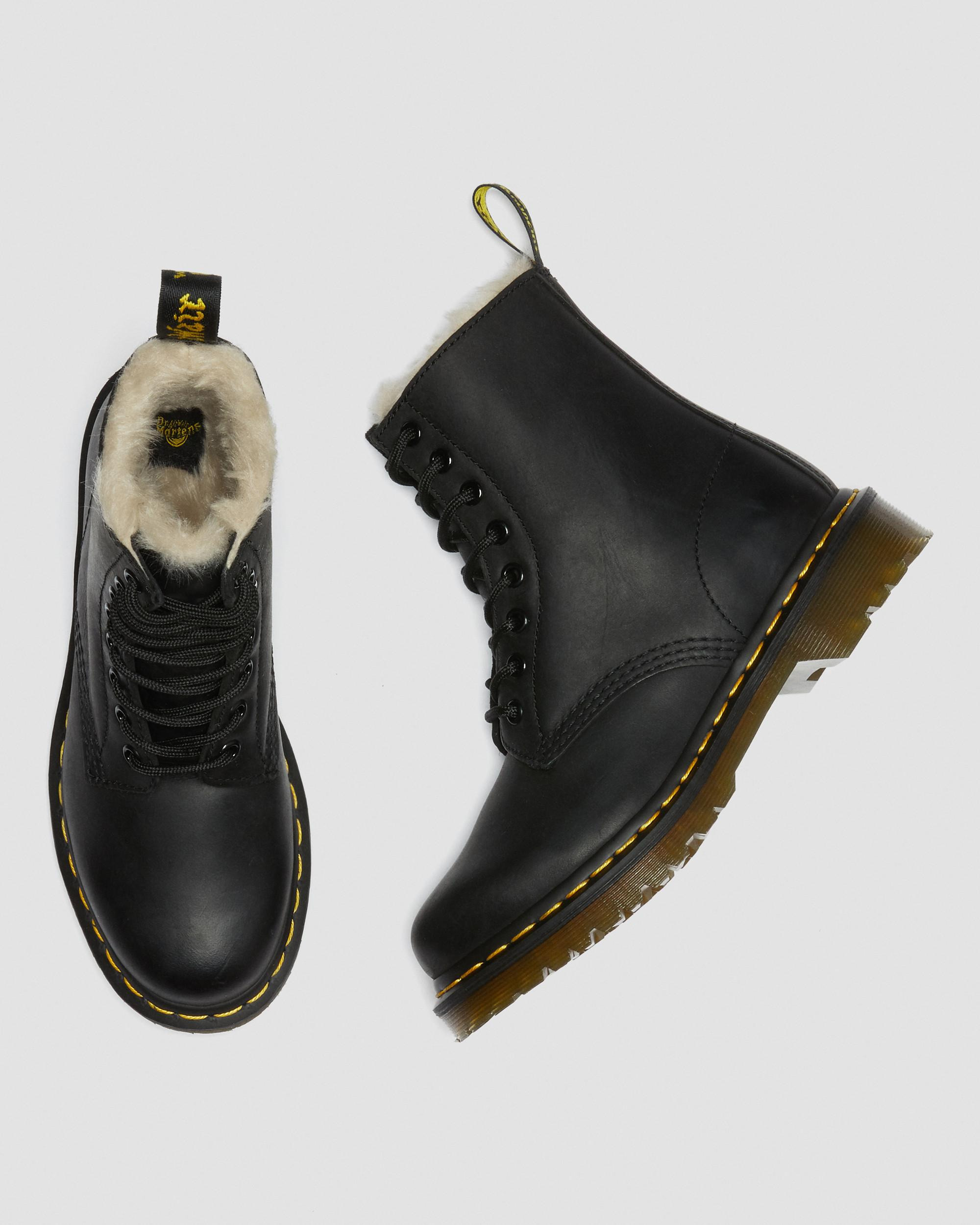 1460 Women's Faux Fur Lined Lace Up Boots - 10