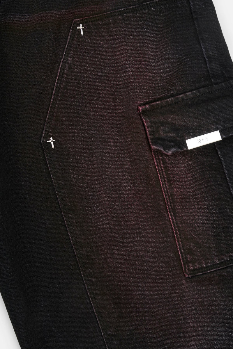 RYAN WIDE LEG CARPENTER JEAN | BLACK RED GLOW 4