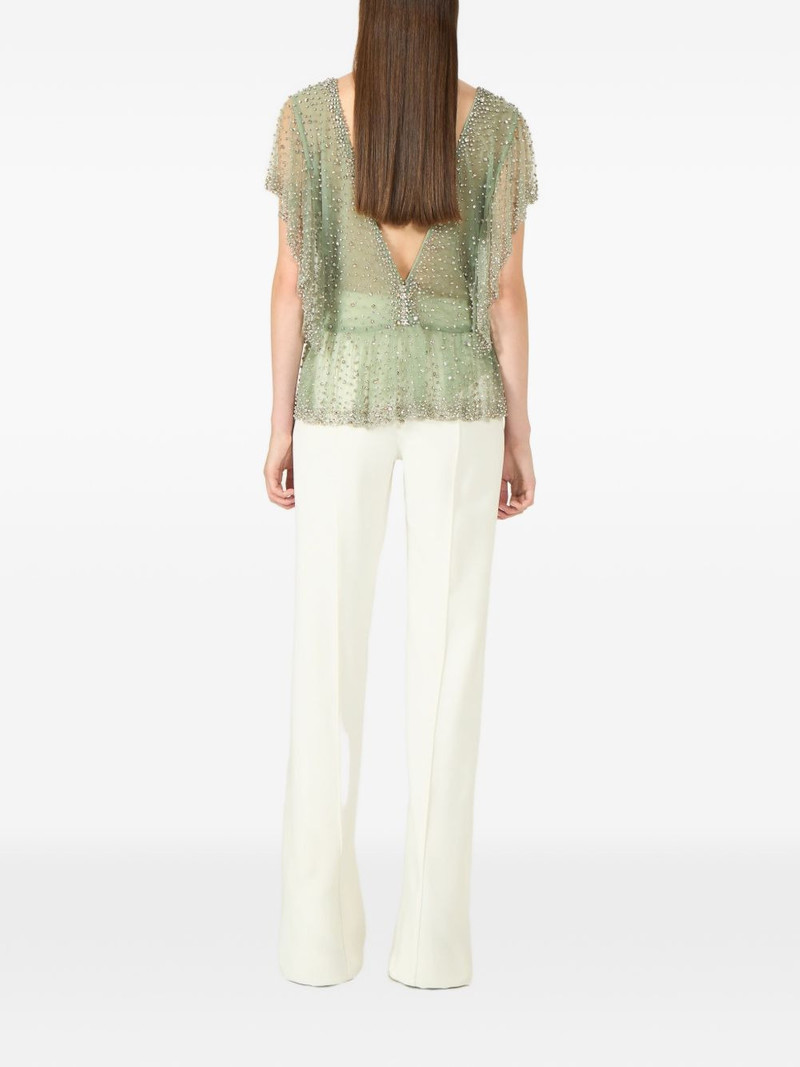 Aletta crystal peplum top 3