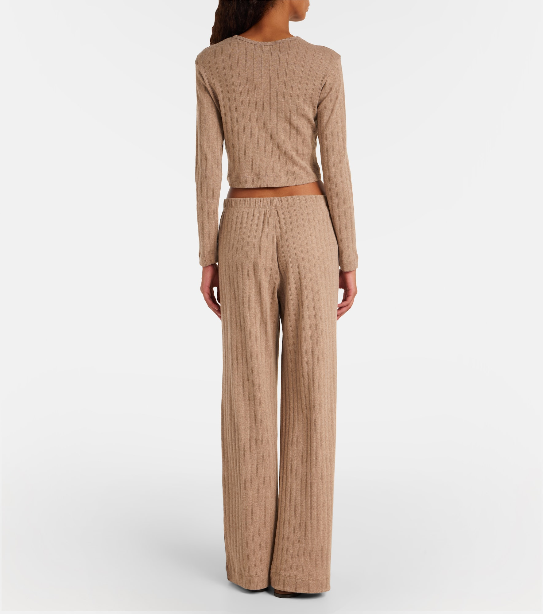Cropped pointelle cotton cardigan - 3