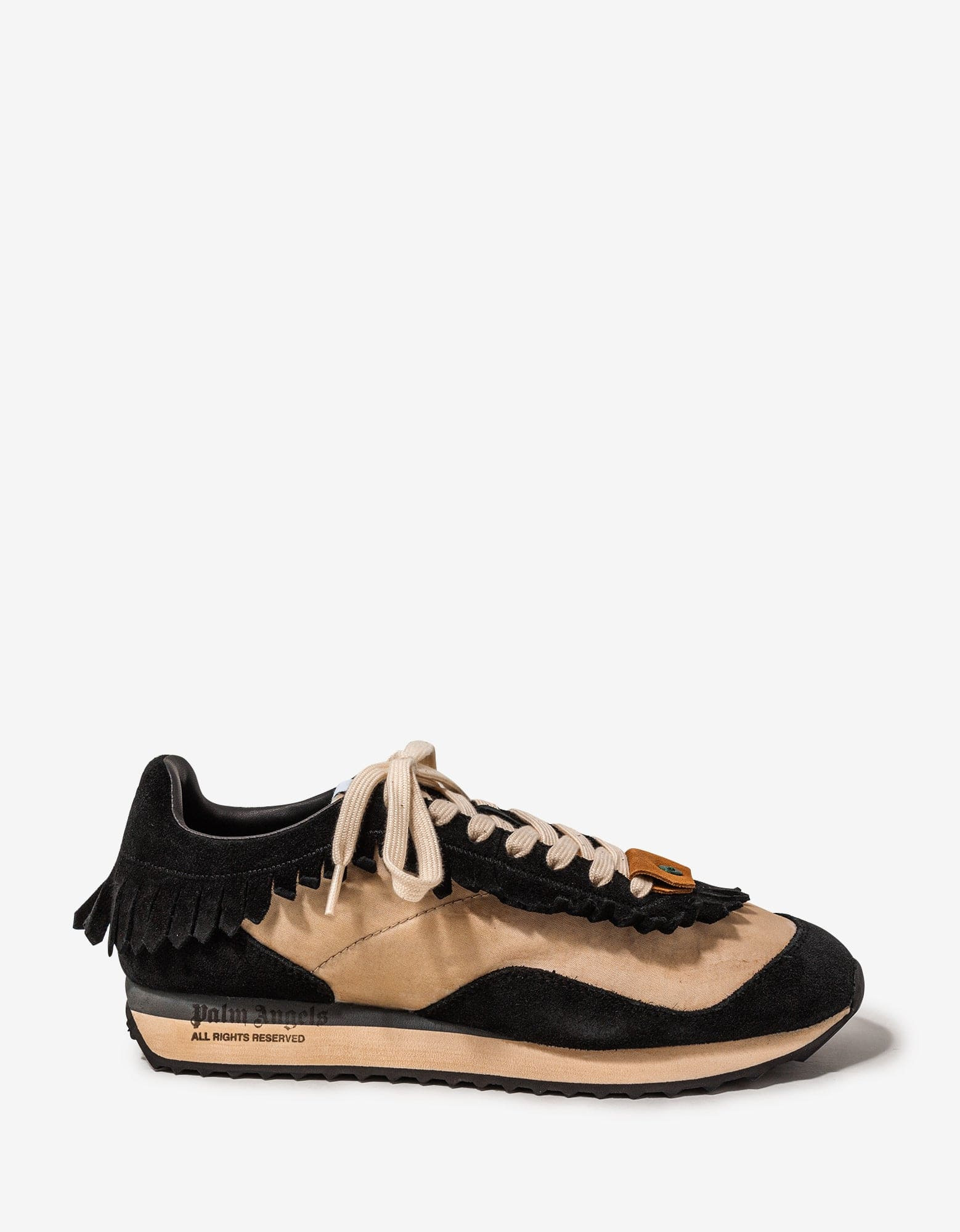 Palm Angels Black Fringe Runner Trainers - 2