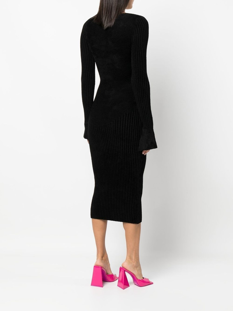 cut-out ribbed midi dress 4
